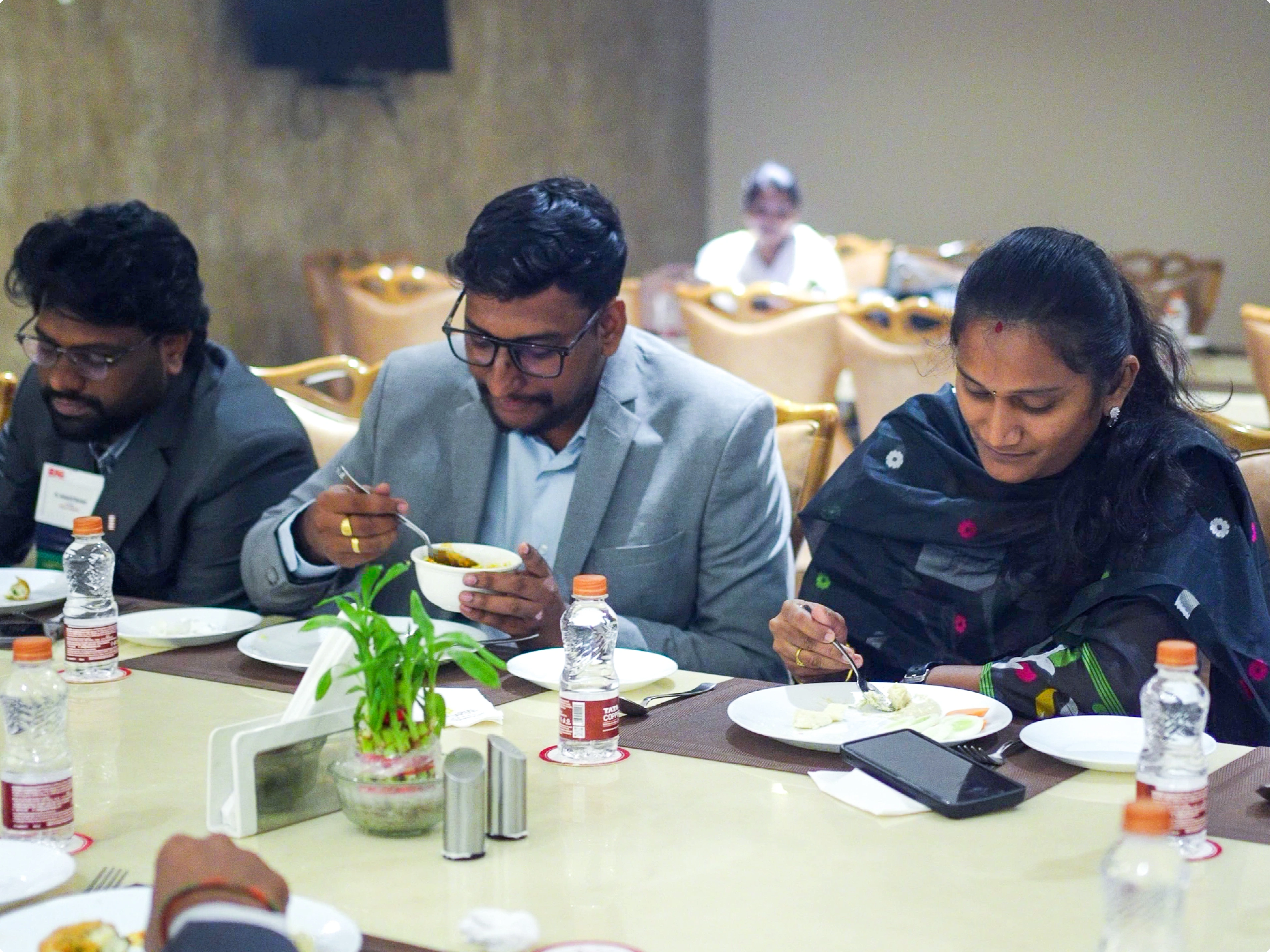 Guests enjoying a meal at The Capital Hotel